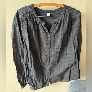 Old Navy black Button-Up light weight Blouse